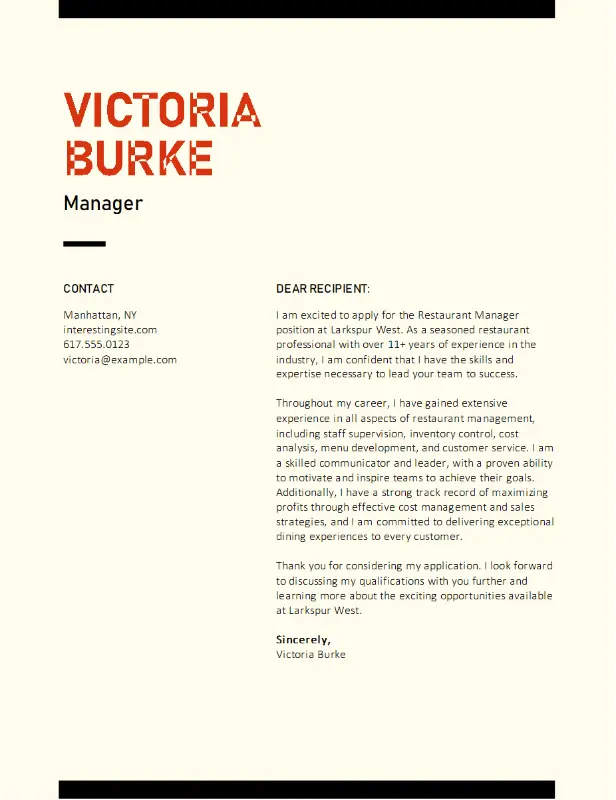 Cover Letter Template Preview 1
