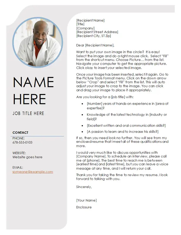 Cover Letter Template Preview 2